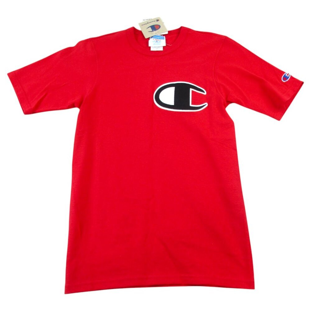Champion Heritage T-Shirt Women's XS Red Embroidered Logo Short Sleeve Crew Neck